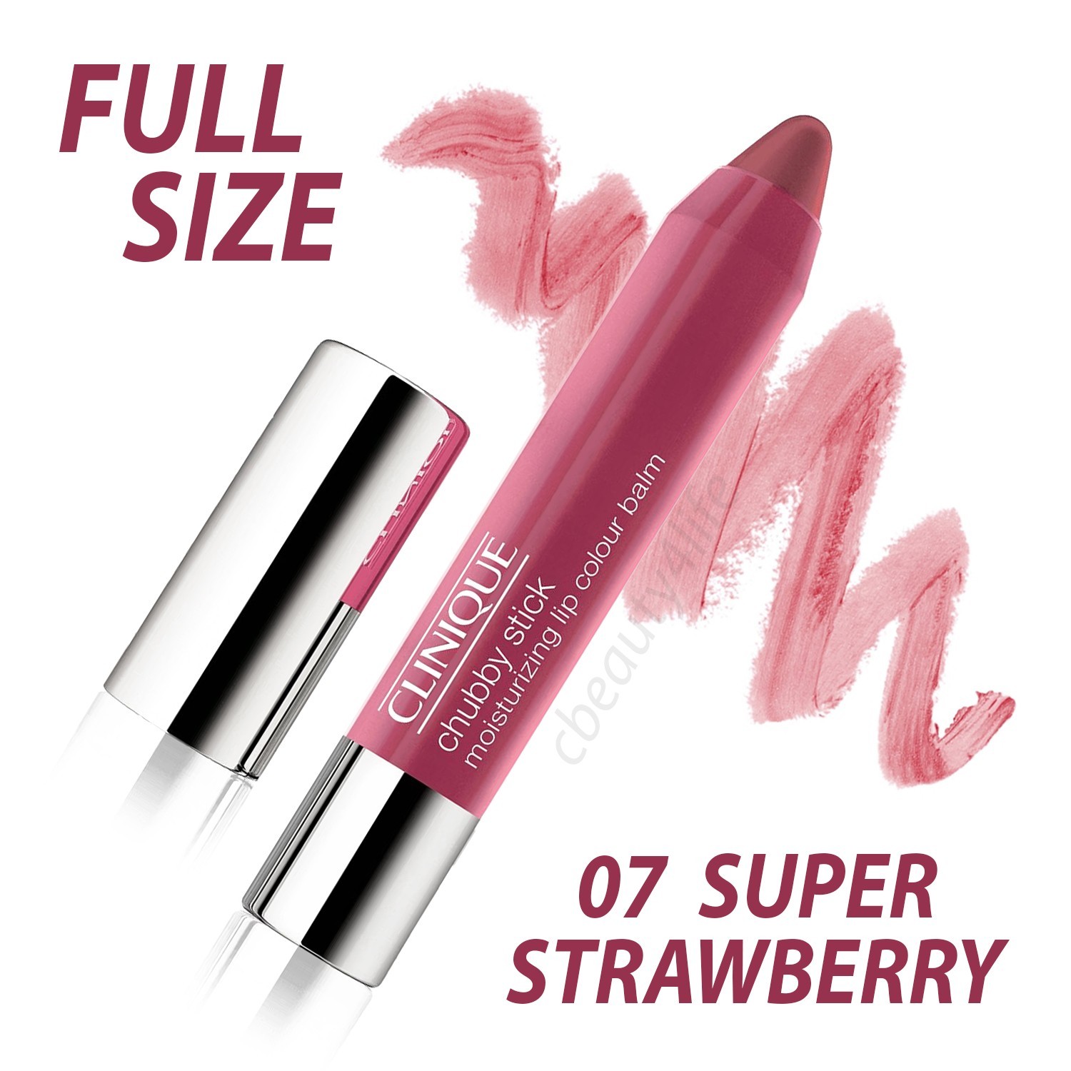 Clinique Chubby Stick Lip Color Balm 07 SUPER STRAWBERRY 0.1 oz/3 g - NEW IN BAG