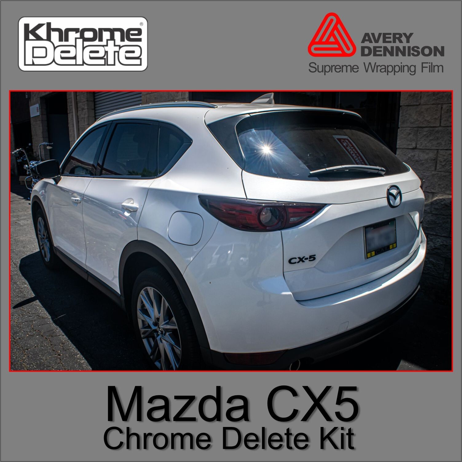 2017-2025 Mazda CX5 Chrome Delete Overlay (Glossy Blk)