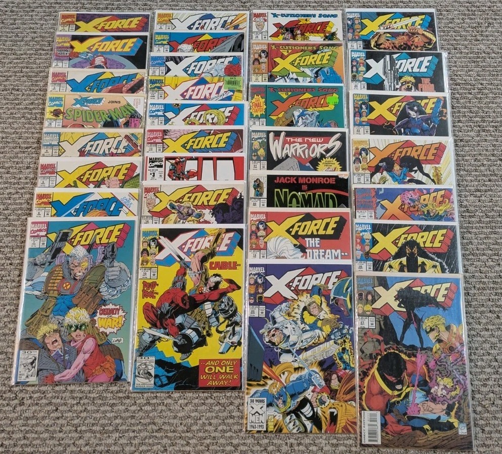 Marvel Comics X-FORCE VOL. 1 (1991) Comic Lot Full Run #1-50 + Cable #1-20