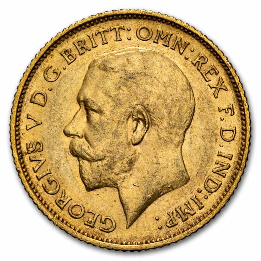 1912-S Australia Gold 1/2 Sovereign AU 1912-S Australia Gold 1/2 Sovereign AU