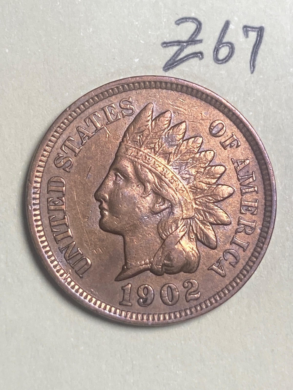 1902 Indian cent, coin #Z67 1902 Indian cent, coin #Z67
