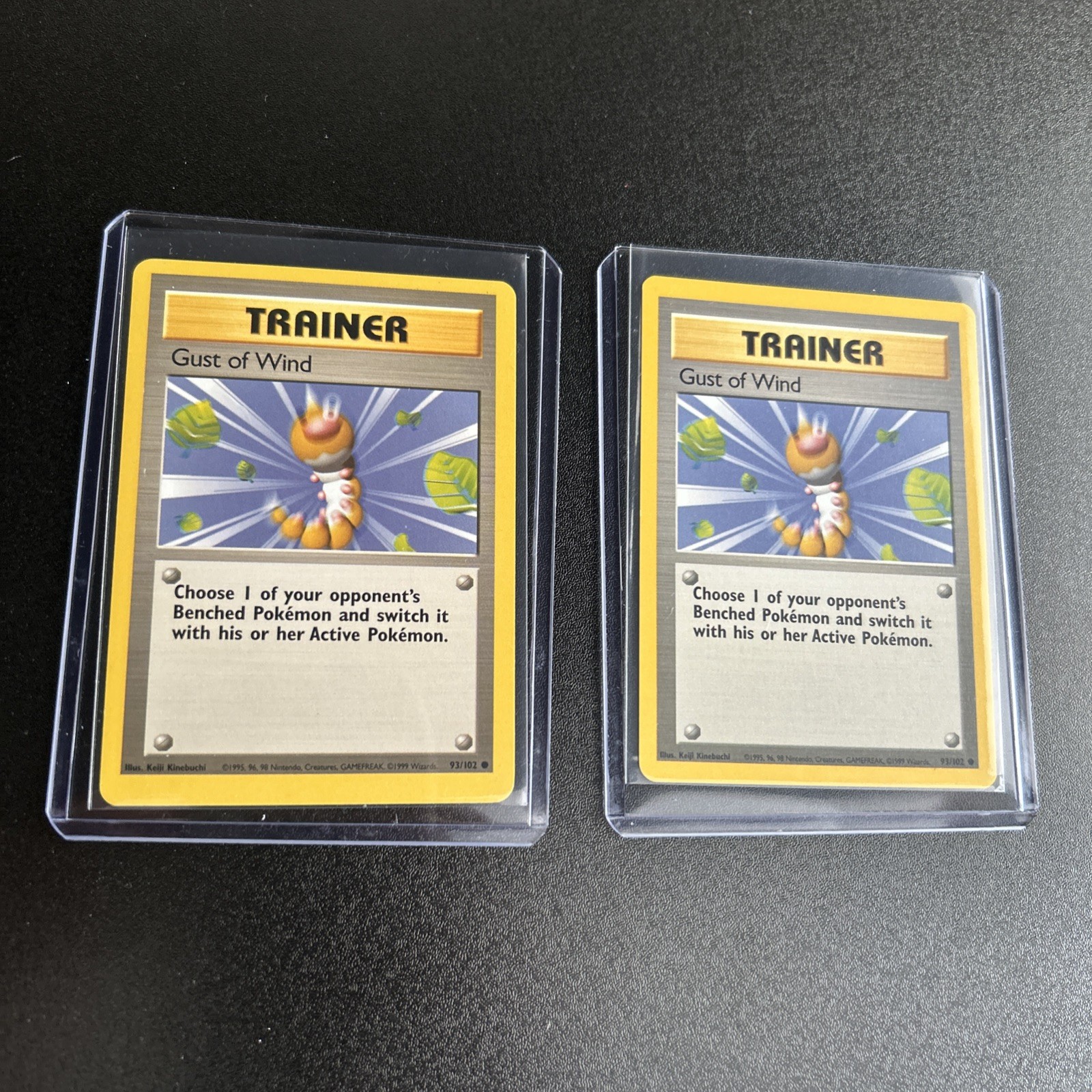 GUST OF WIND 93/102 - VINTAGE WOTC Pokemon Card - BASE SET - NM