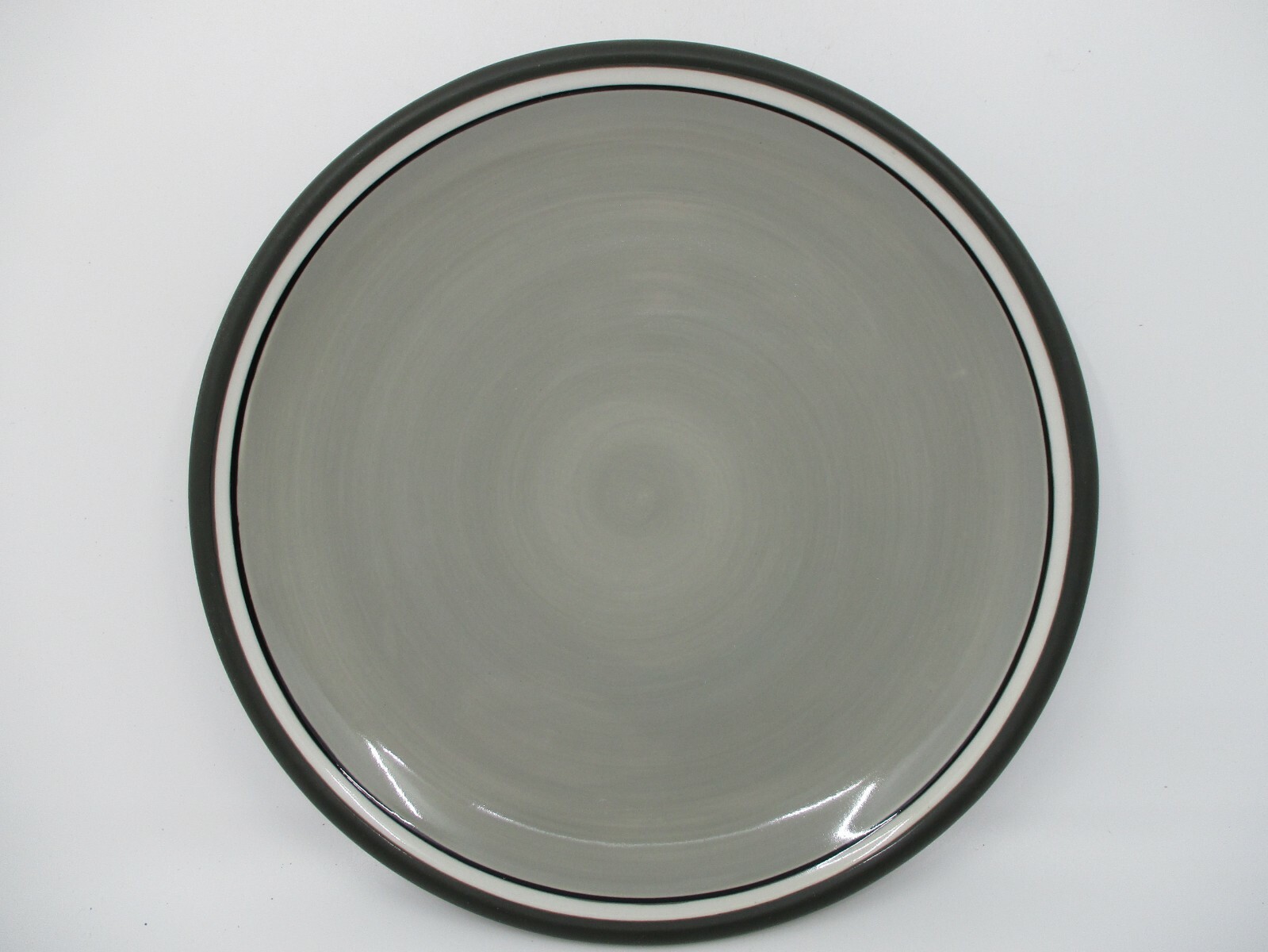 DANSK STACKING STRIPE DOVE GREY SALAD PLATE - 8 5/8