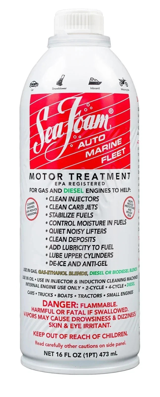 Sea Foam Motor Treatment SF16 Gas and Diesel Fuel Additive 16oz Sea Foam Motor Treatment SF16 Gas and Diesel Fuel Additive 16oz