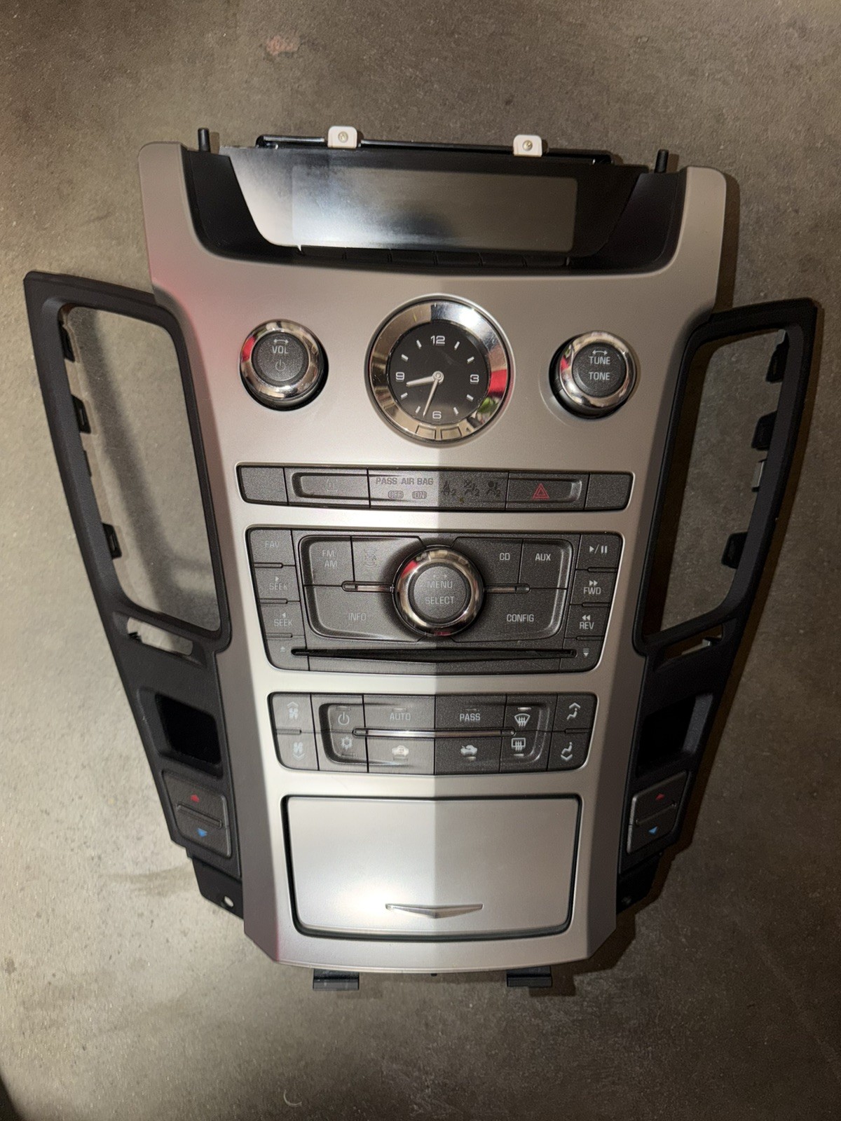 OEM 2008-2014 Cadillac CTS 3.6L A/C Heater Radio Climate Control Panel Bezel