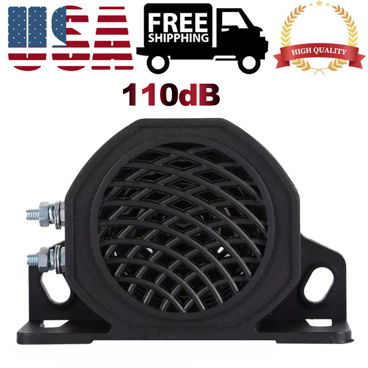 Truck Back-up Alarm, Waterproof Industrial Heavy-Duty 110dB 12V/80V Truck Back-up Alarm, Waterproof Industrial Heavy-Duty 110dB 12V/80V