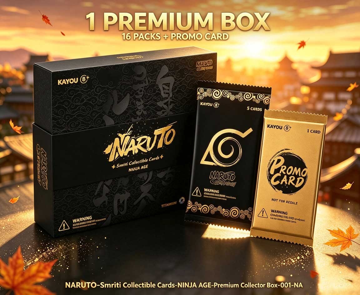 1 Box NEW Kayou Naruto Ninja Age Premium Collector Box 16 packs + Promo Sealed