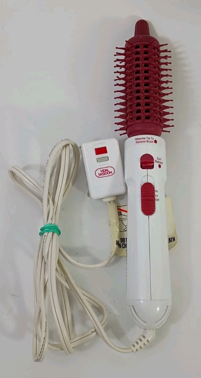 VTG Vidal Sassoon 1 1/4” Hot Air Hair Styling Brush Blowdryer In One WORKS VS432 VTG Vidal Sassoon 1 1/4” Hot Air Hair Styling Brush Blowdryer In One WORKS VS432