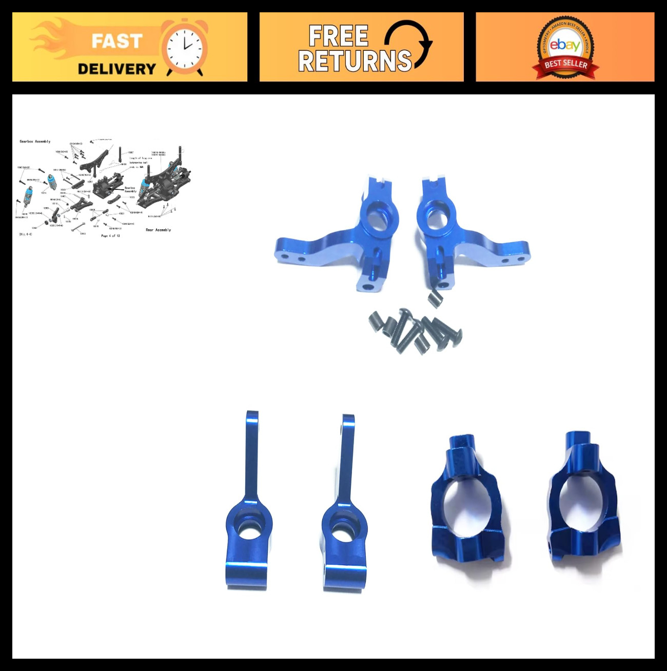 RC Car Parts for Vrx Racing RH1025 RH1026 - Upgrade Kits 10955 10954 10924