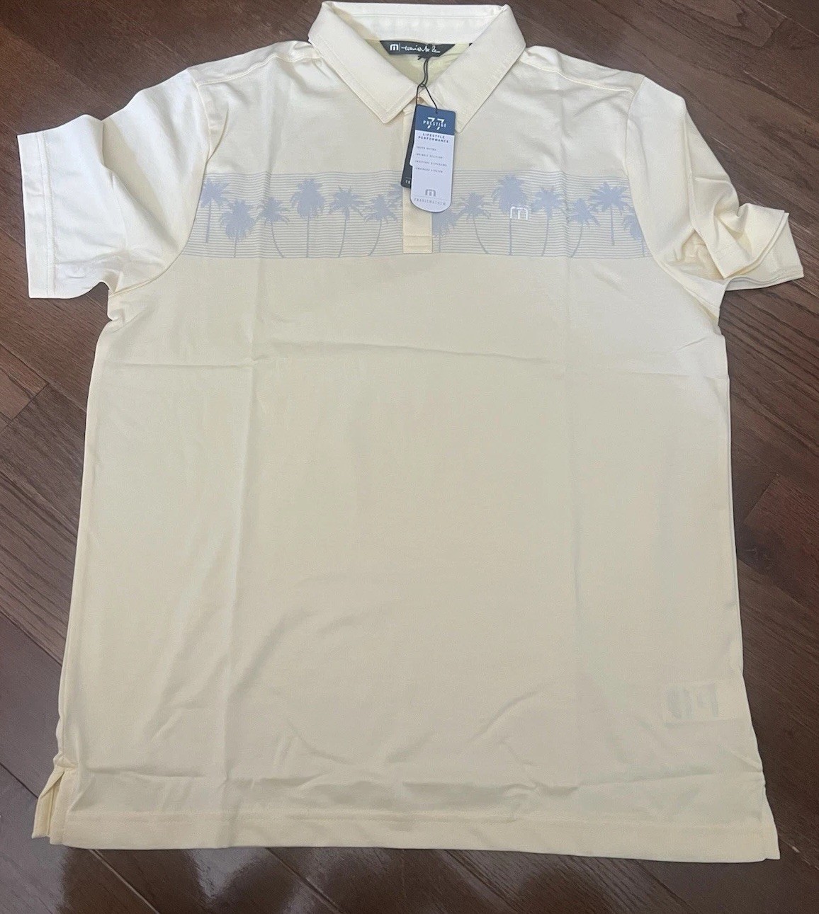Travis Mathew Three To The Beach Golf Polo - Size Large - NWT - Heather Banana