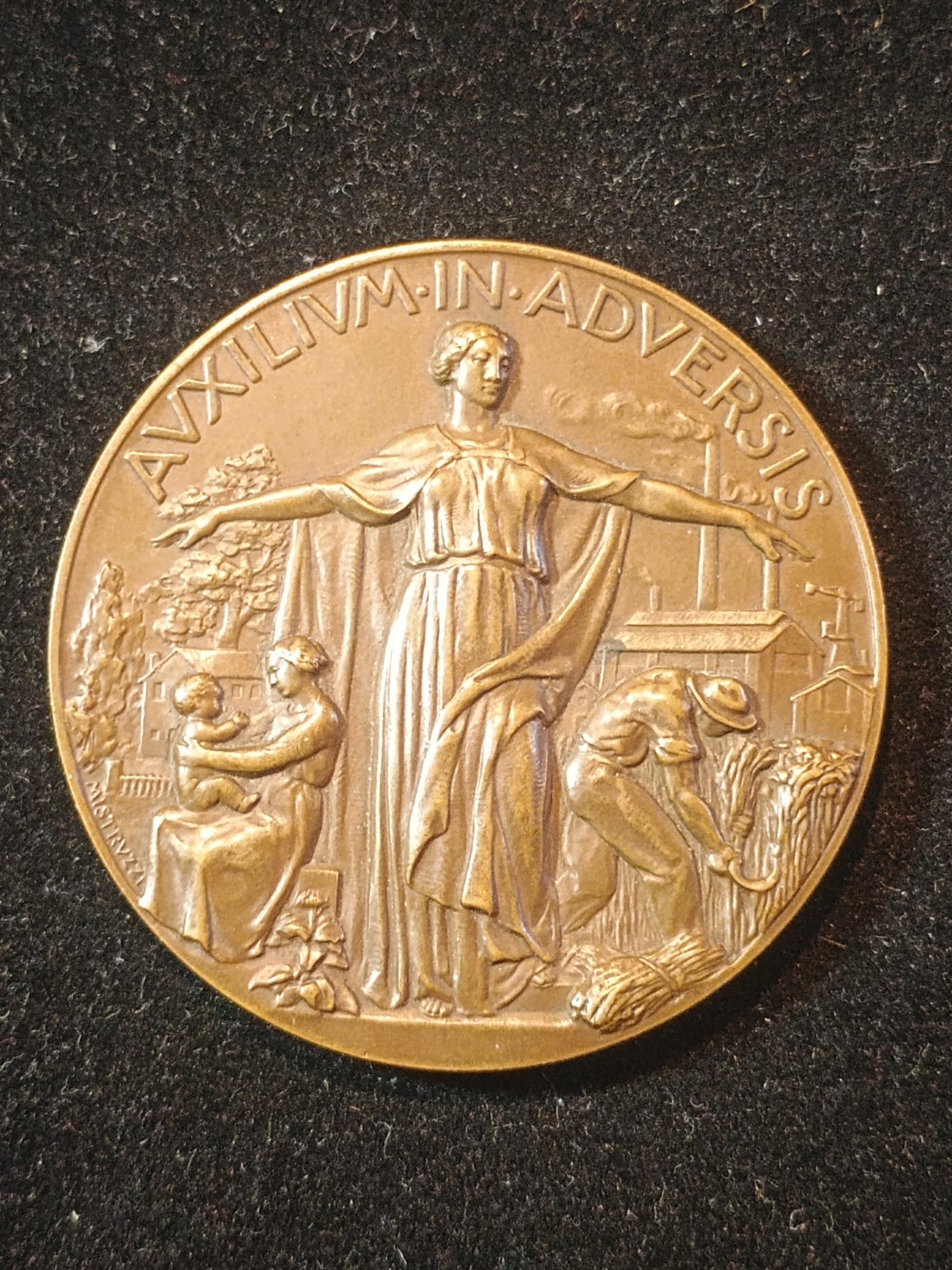 1938 Italy Bronze Medal Centenary Adriatic Reunion Of Sigurta Trieste 57mm 1938 Italy Bronze Medal Centenary Adriatic Reunion Of Sigurta Trieste 57mm