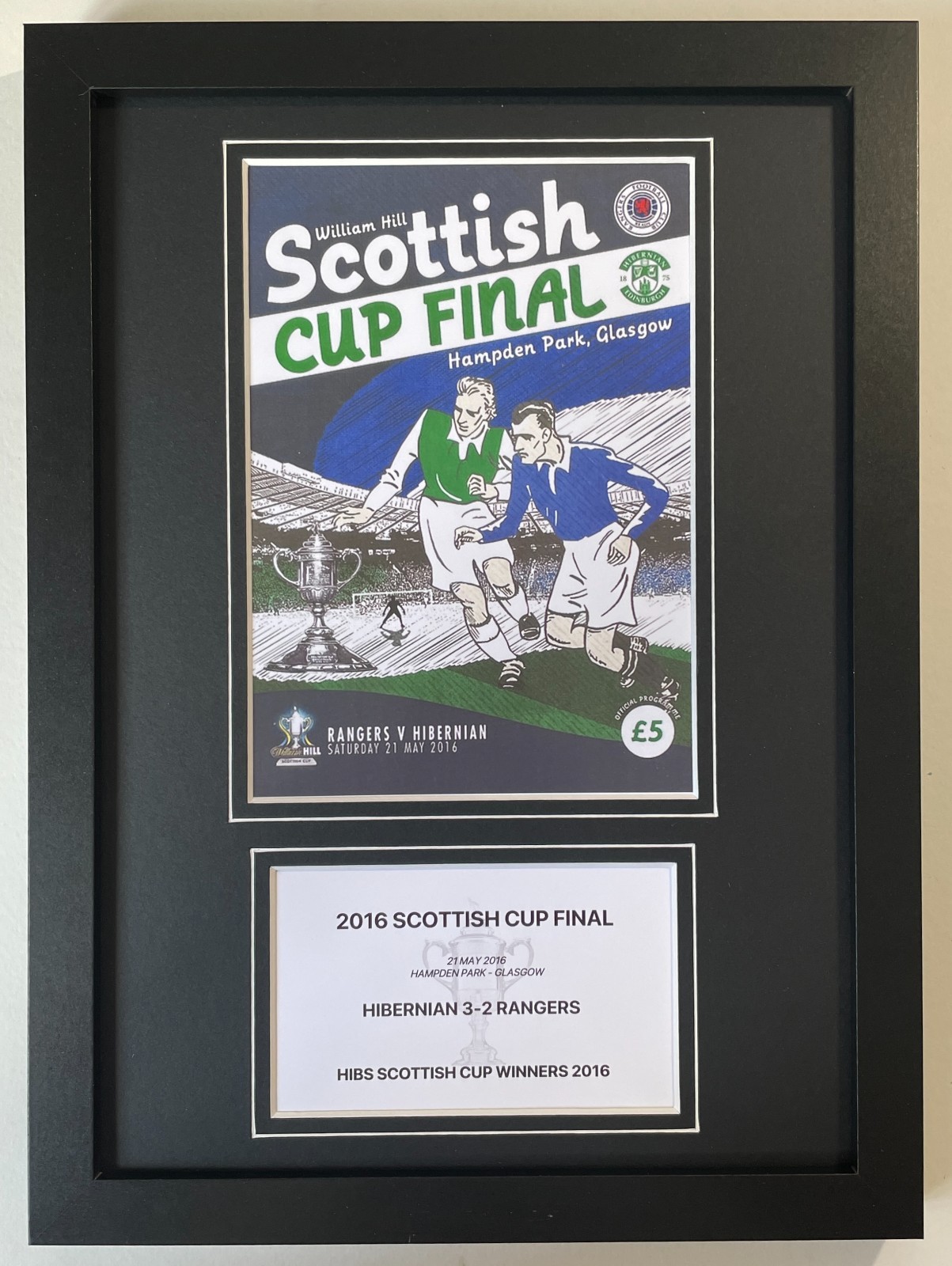 2016 Scottish Cup Final A4 Photo Match Programme Football Display Hibernian Hibs