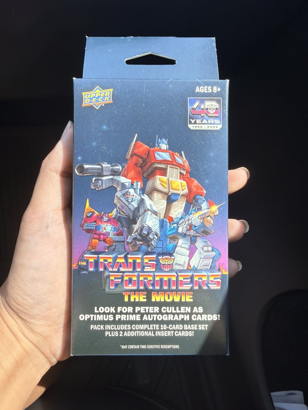 2026 Upper Deck Transformers The Movie 40th Anniversary Hanger Box New Sealed 2026 Upper Deck Transformers The Movie 40th Anniversary Hanger Box New Sealed