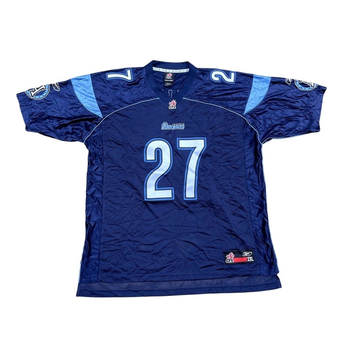 Reebok Toronto Argonauts CFL Jersey Ricky Williams 27 Blue Stitched Mens 2XL Reebok Toronto Argonauts CFL Jersey Ricky Williams 27 Blue Stitched Mens 2XL