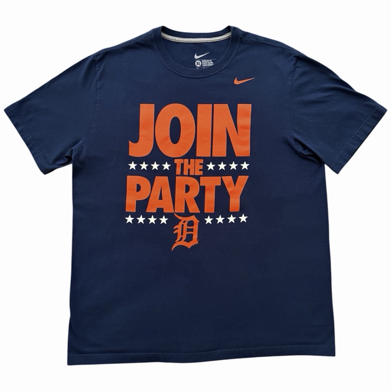 NIKE Detroit Tigers Vintage Men’s T-Shirt-Size XL Navy Blue MLB Miguel Cabrera