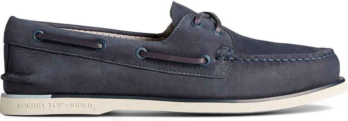 Sperry Men\'s Gold Cup A/O 2-Eye Nubuck Navy Boat Shoe 7M