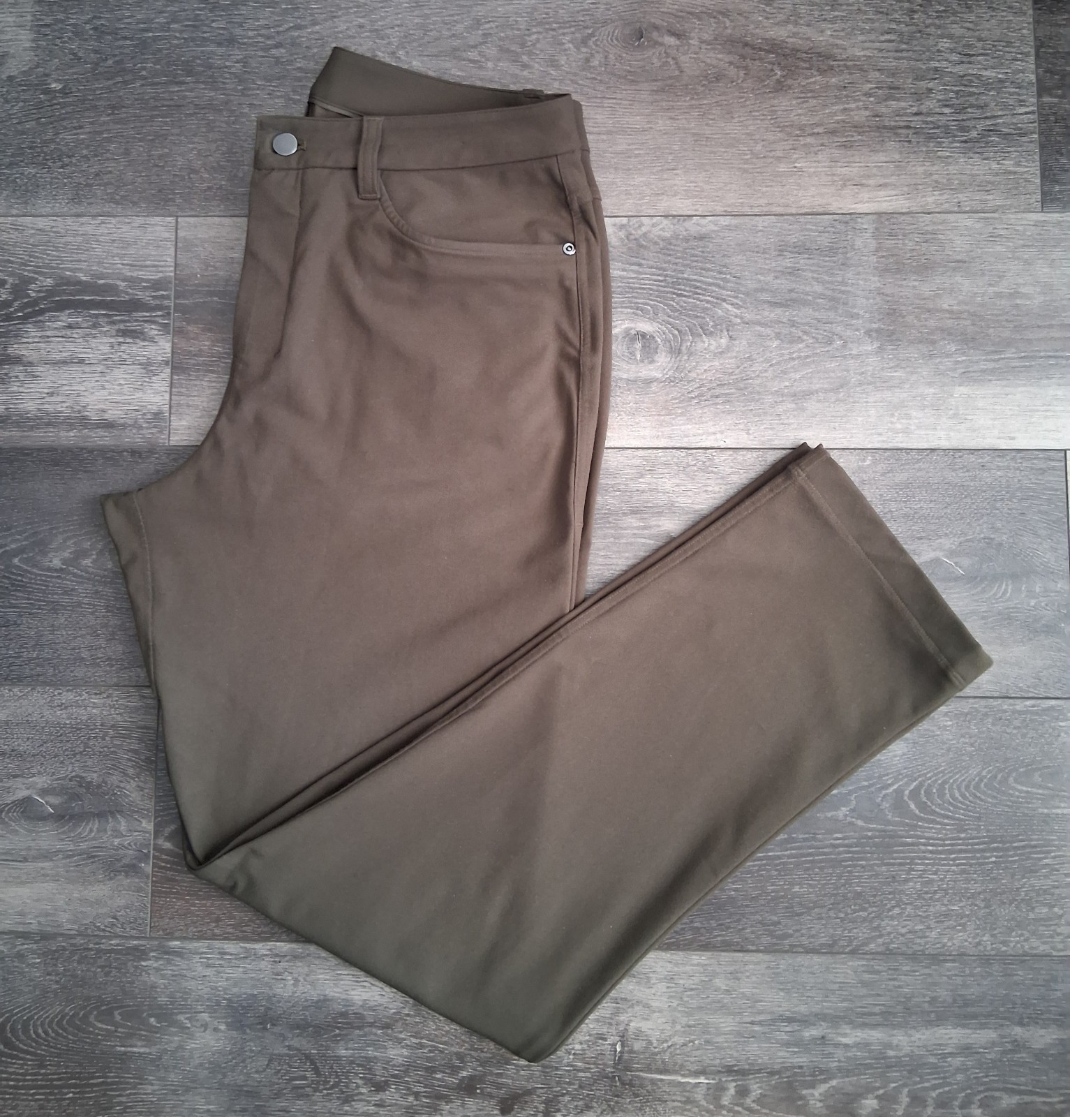 Lululemon ABC Classic-Fit 5-Pocket Warpstreme Pants Dark Olive Mens Size 31x30 Lululemon ABC Classic-Fit 5-Pocket Warpstreme Pants Dark Olive Mens Size 31x30