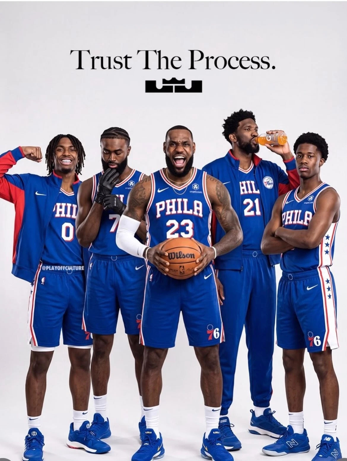 LeBron James Philly Trust The Process Basketball Poster