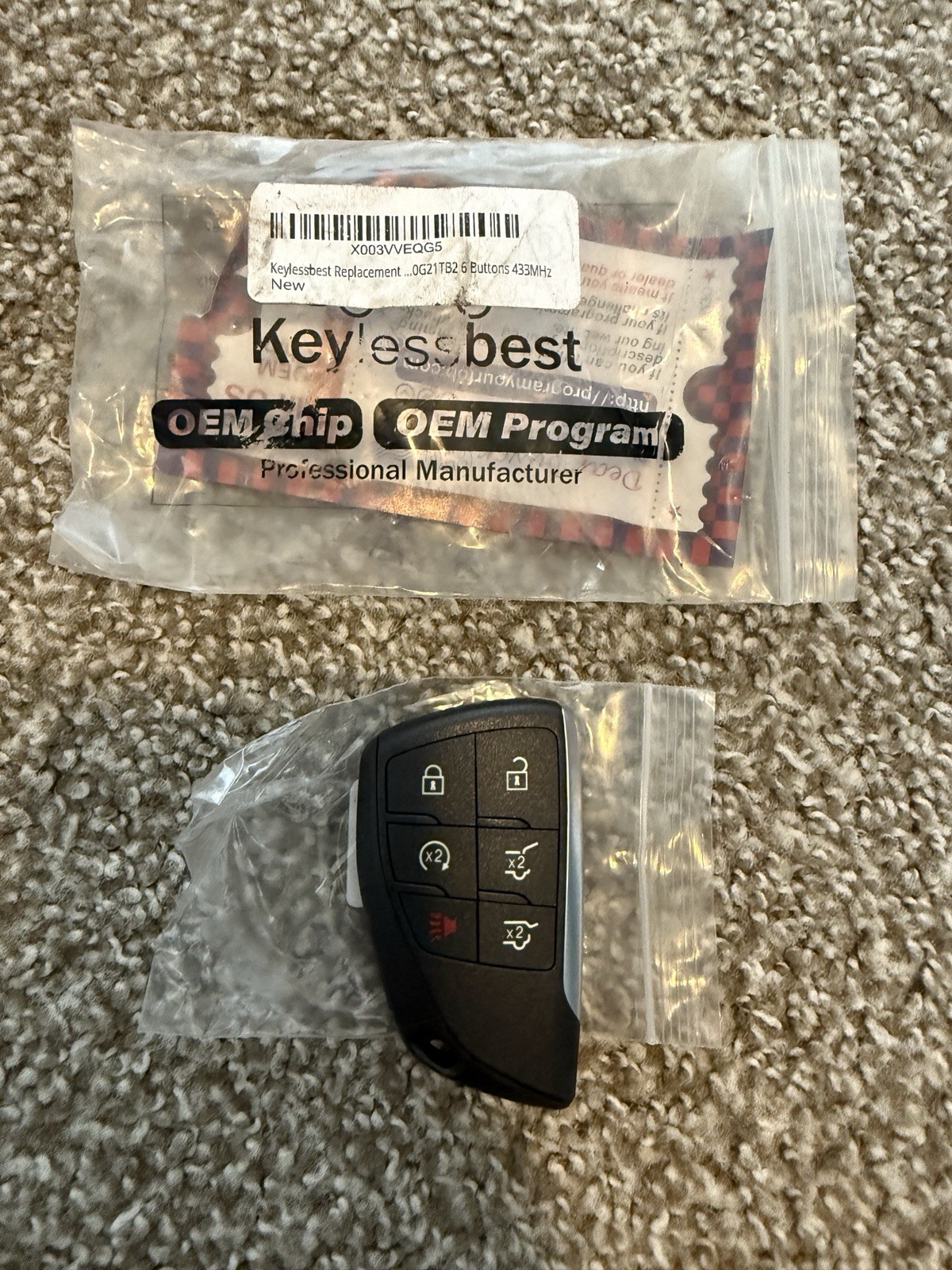 Keylessbest CA-GM956 6 - Button YG0G21TB2 NEW