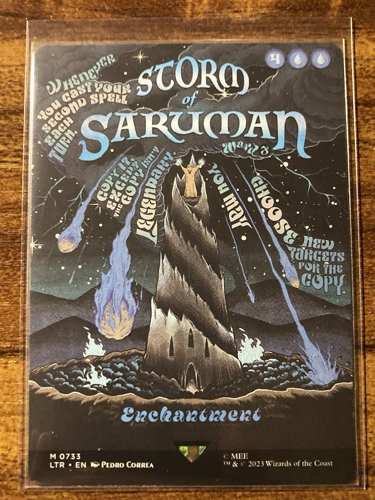 MTG✨STORM OF SARUMAN Brdless Full POSTER Art✨LTR SHOWCASE MINT MYTHIC Unplayed 