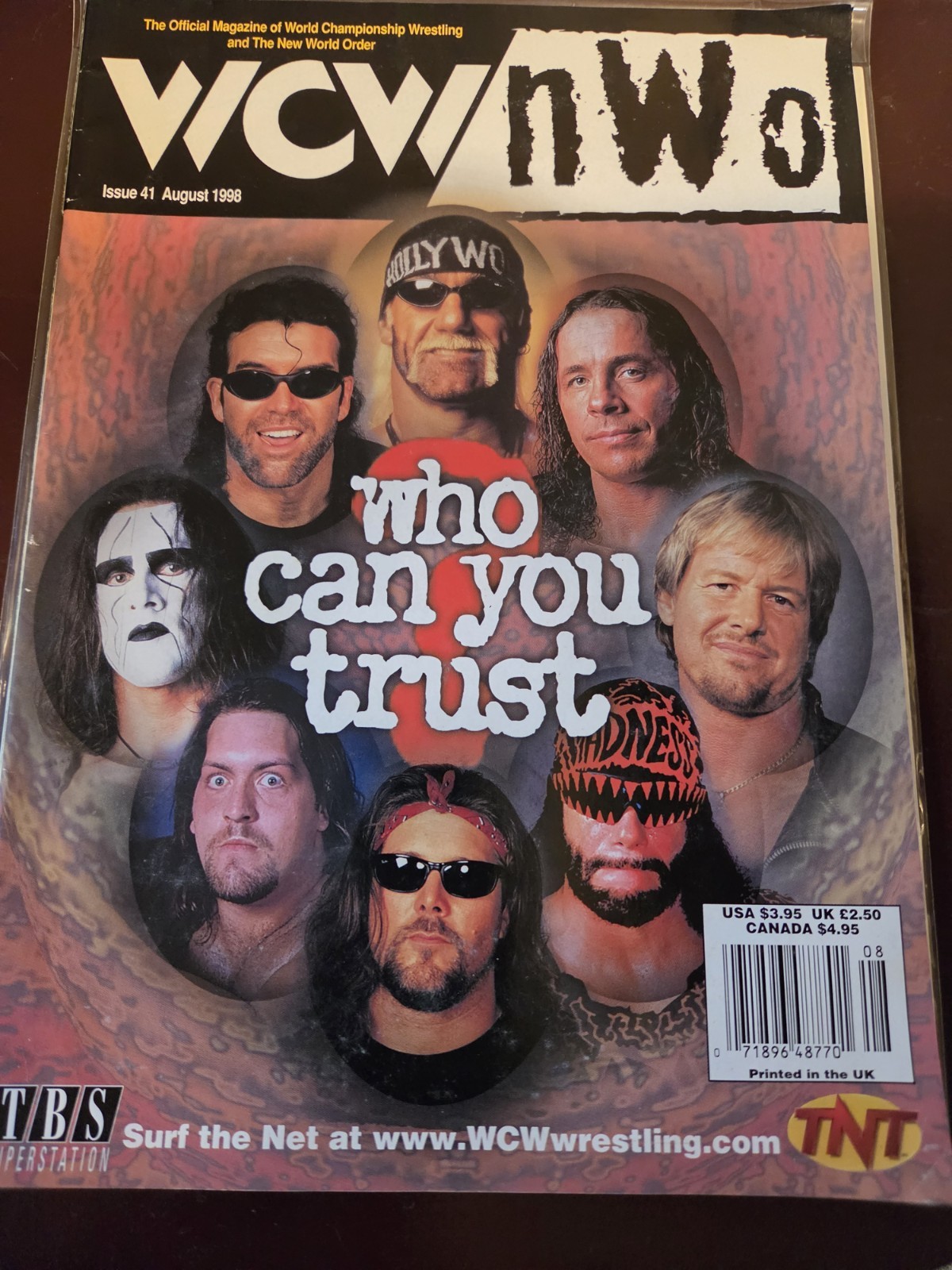 WCW Magazine Issue 41 August 1998 Collage Cover & Goldberg Insert Poster WCW Magazine Issue 41 August 1998 Collage Cover & Goldberg Insert Poster