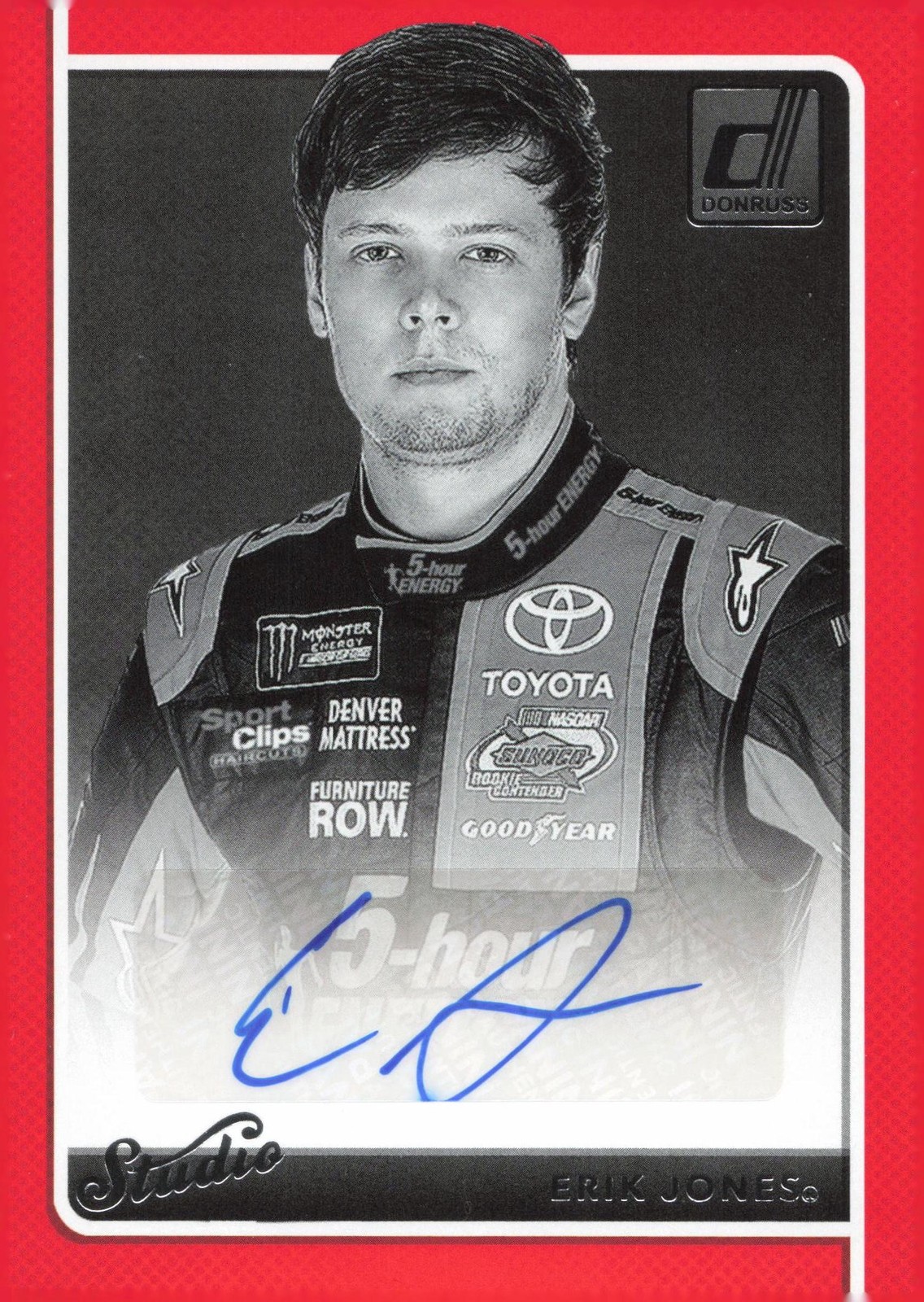 2018 Donruss Erik Jones Studio Signatures #SS-EJ AU