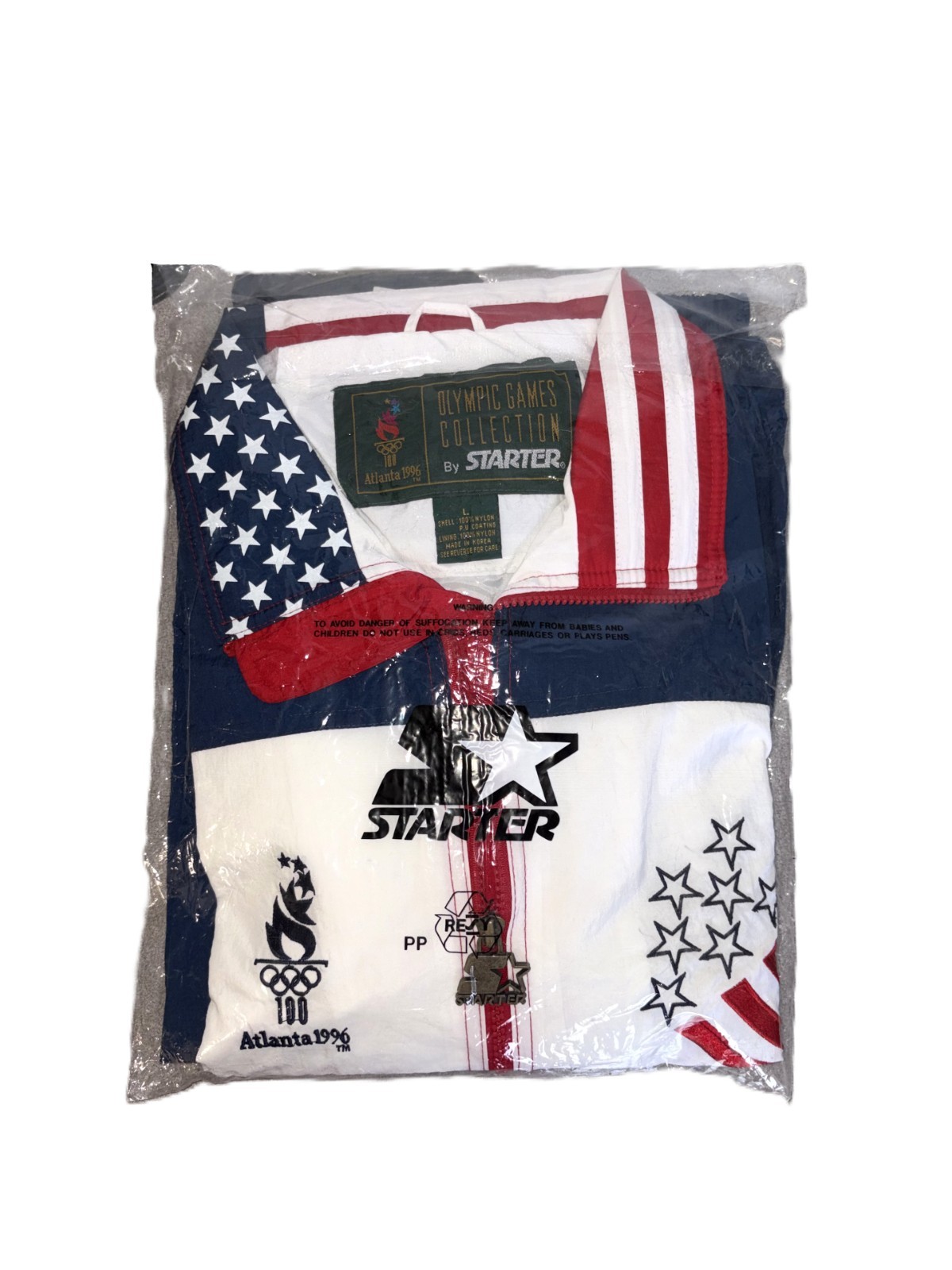 Vintage 90s 1996 STARTER US L Atlanta Olympics Dream Jacket NEW NWT Deadstock