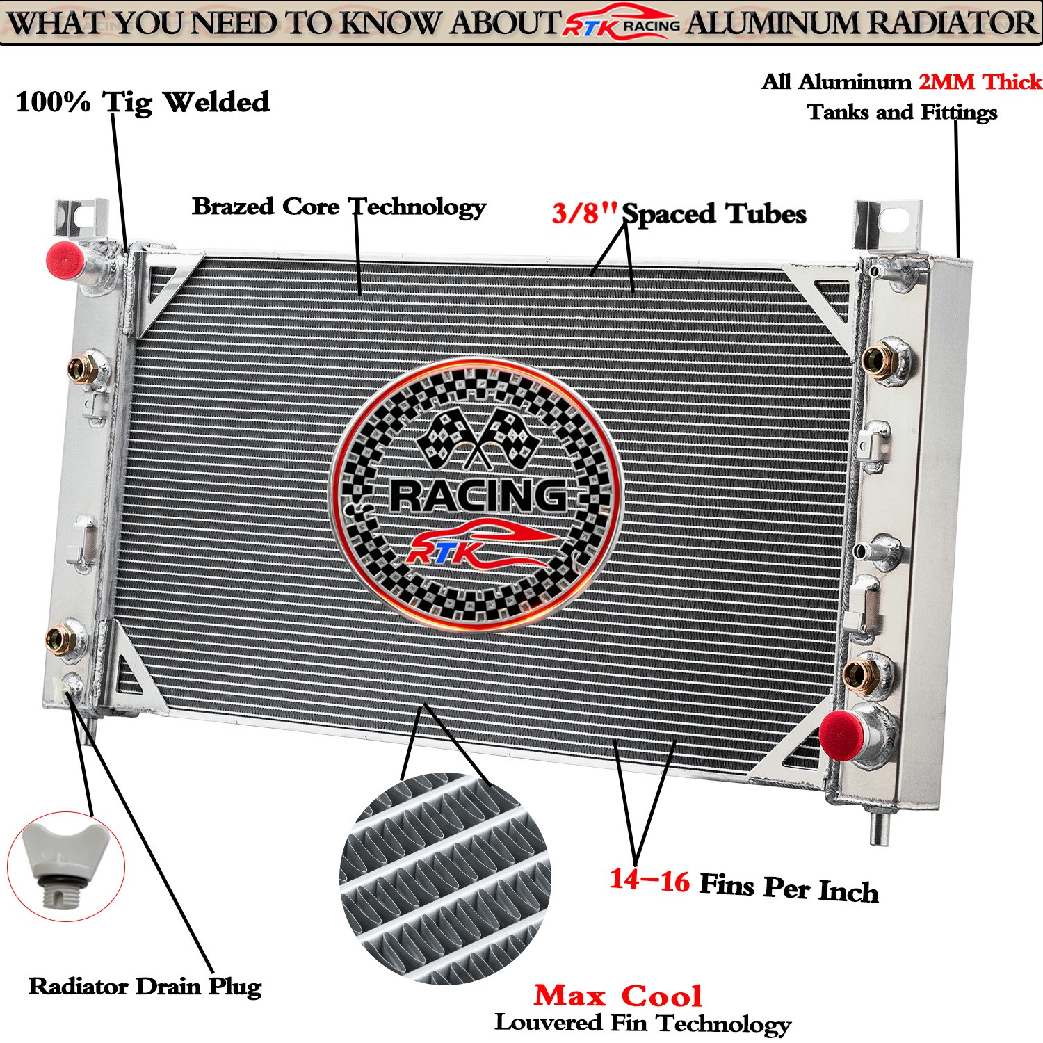 3 Row Radiator For 2001-2002 Chevy Silverado/GMC Sierra 2500 HD 3500 8.1L V8 3 Row Radiator For 2001-2002 Chevy Silverado/GMC Sierra 2500 HD 3500 8.1L V8