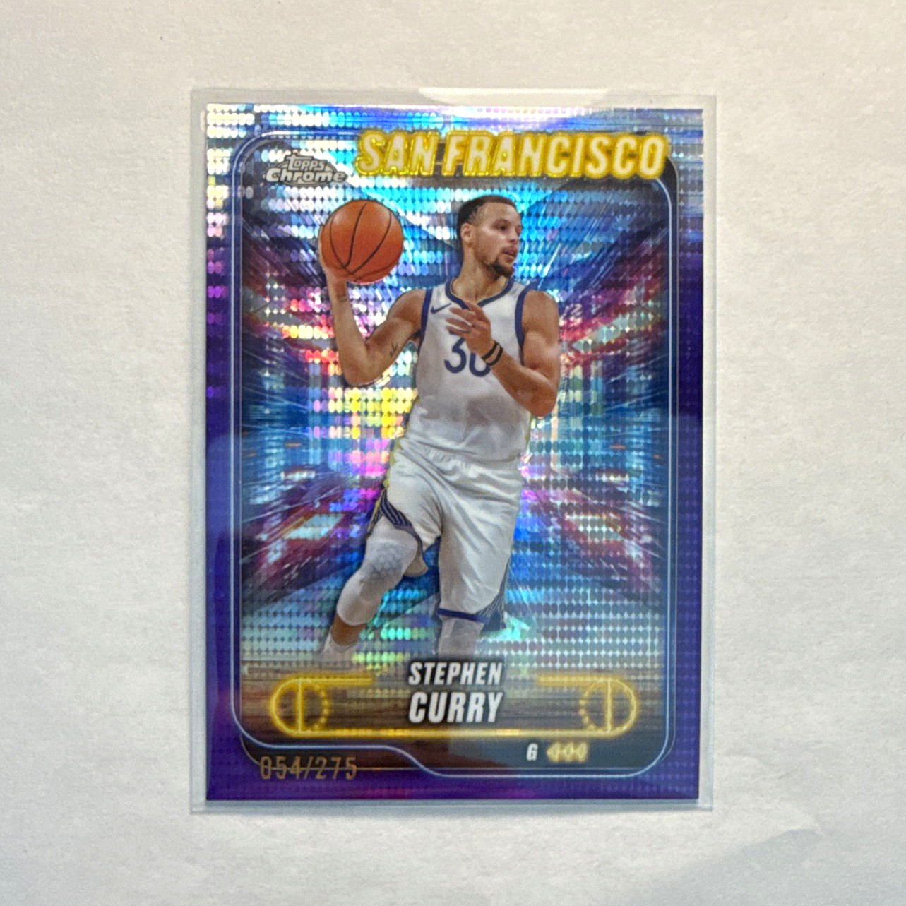 Topps 2024-25 Topps Chrome Stephen Curry #187 Purple Sonar Refractor /275