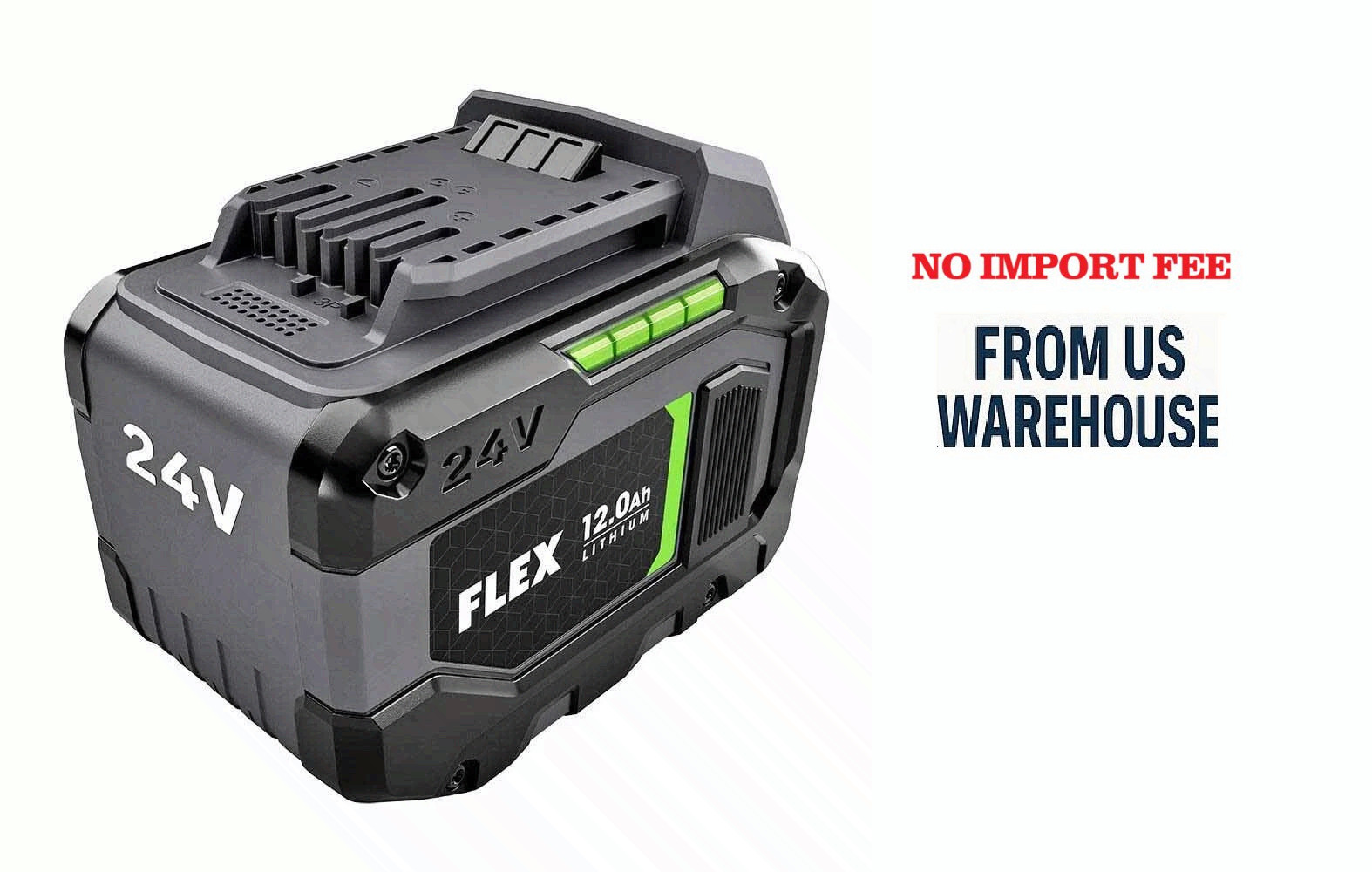 Flex FX0231-1 24V 12.0Ah Lithium-Ion Battery, Double-Sided Fuel Gauge Flex FX0231-1 24V 12.0Ah Lithium-Ion Battery, Double-Sided Fuel Gauge
