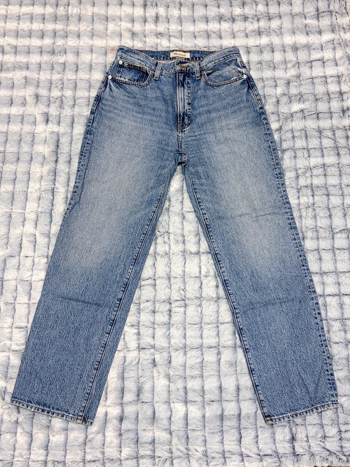 Madewell Perfect Vintage Straight Jeans Women\'s 27 High Rise Blue Denim