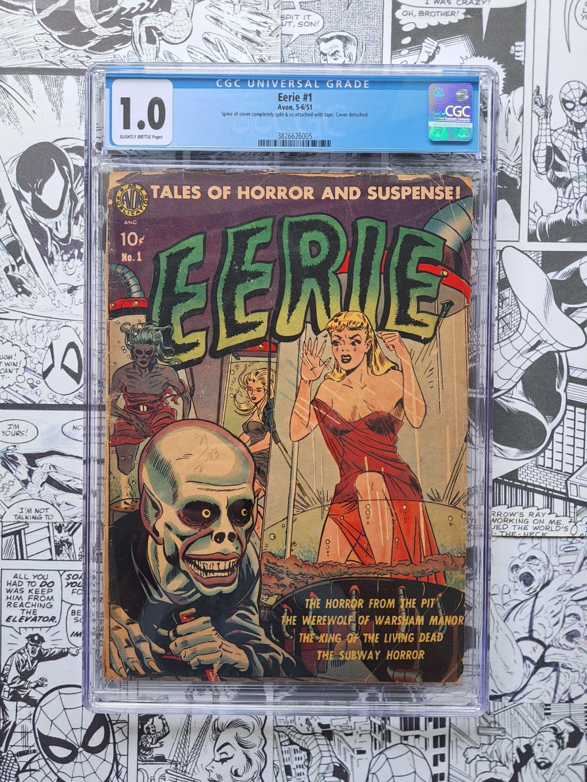 Eerie #1 Premiere Horror Title CGC 1.0 Golden Age Pre-Code Horror Key Avon 1951