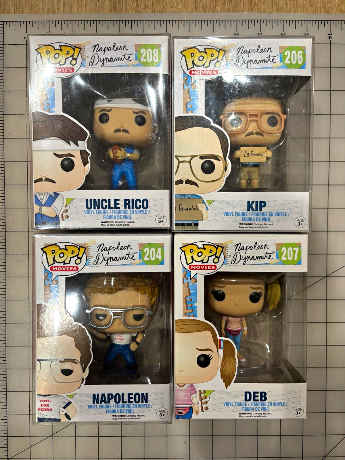 Funko Pop Movies Napoleon Dynamite 4-Pack Vinyl Lot #204 #206 #207 #208