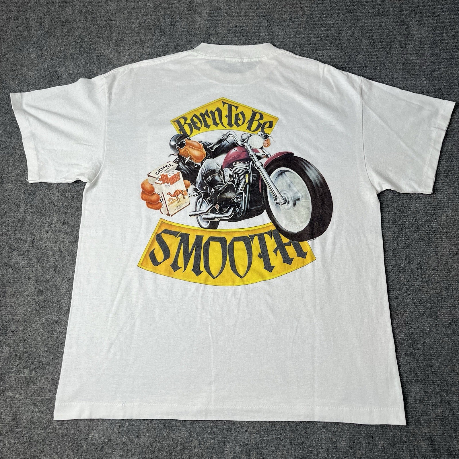 Vtg 1991 Camel Cigarettes Born To Be Smooth T-shirt Single Stitch 1990s Mens Xl