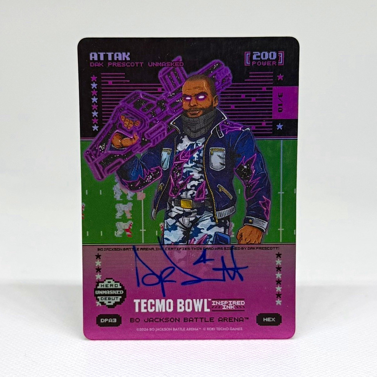 Bo Jackson Battle Arena Tecmo Bowl Attak Dak Prescott Hex Auto 200 Power /10