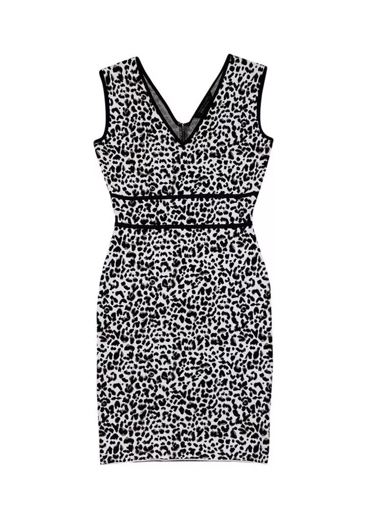 BCBG Max Azria- Leopard Print Dress Sz S