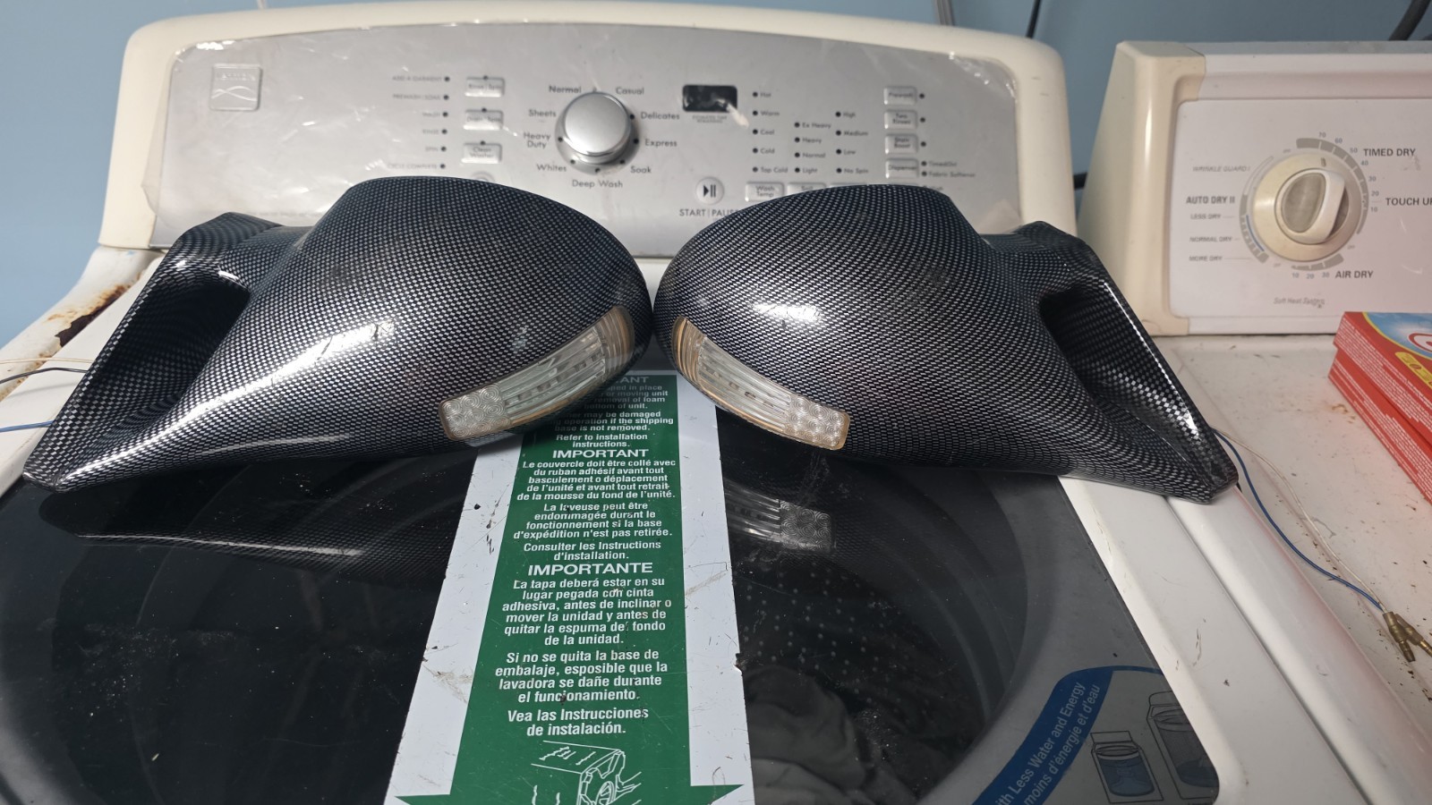 For 89-93 Nissan 240SX S13 LED M-3 Style Manual Adjust Side Mirror Pair