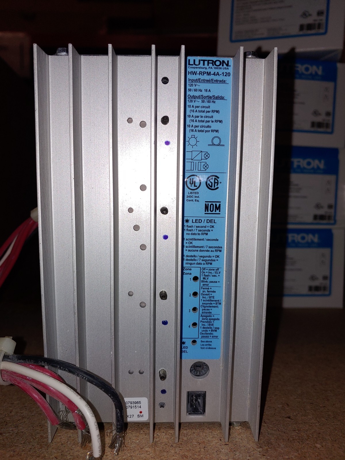 LUTRON HW-RPM-4A-120 Remote Power Module 120V HomeWorks Lighting Control LUTRON HW-RPM-4A-120 Remote Power Module 120V HomeWorks Lighting Control