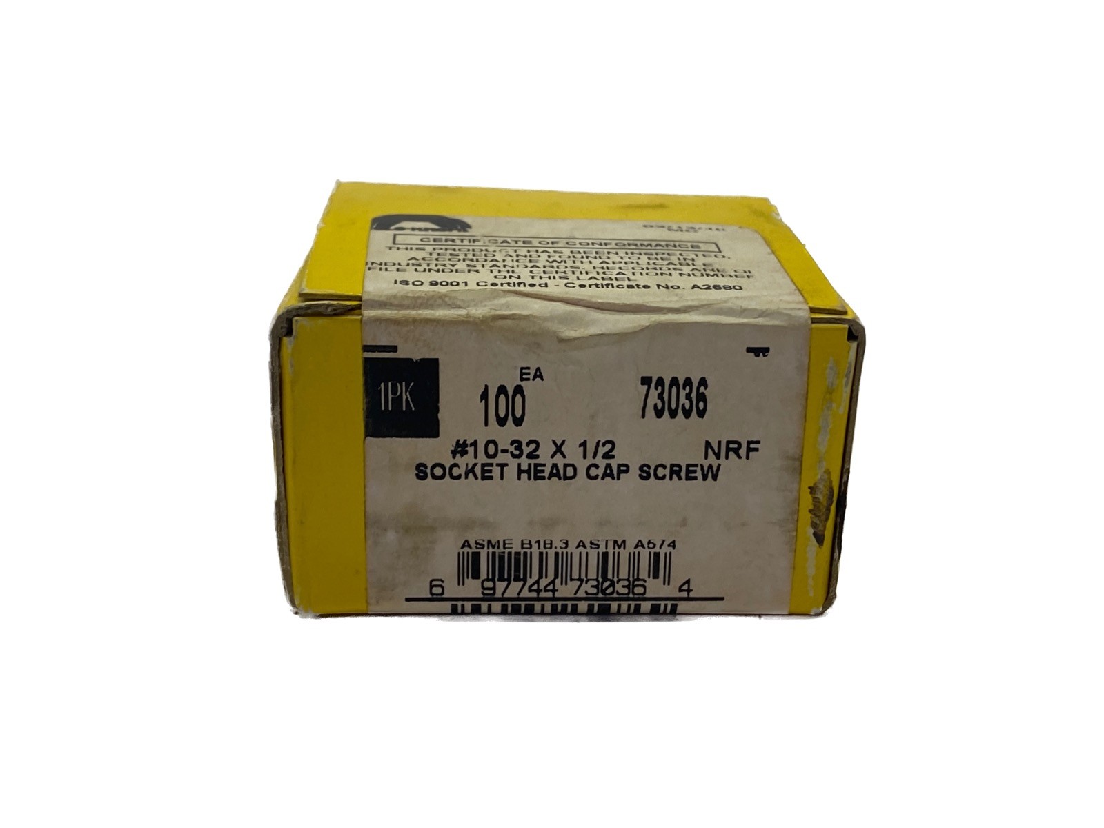 NEW SEALED Box of 100 Holo-Krome #10-32 x 1/2” Socket Head Cap Screws 73036