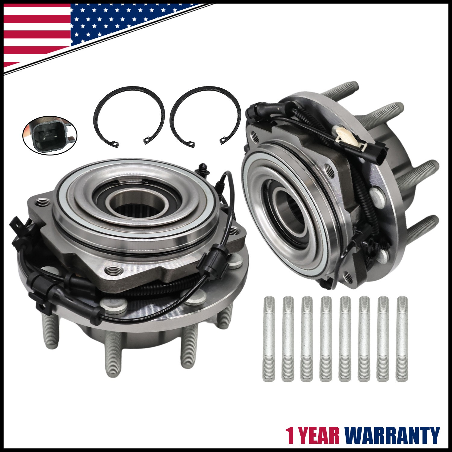 2x Front Wheel Hub Bearing for 2011-2016 Ford F-250 F-350 Super Duty 4x4 SRW 4WD
