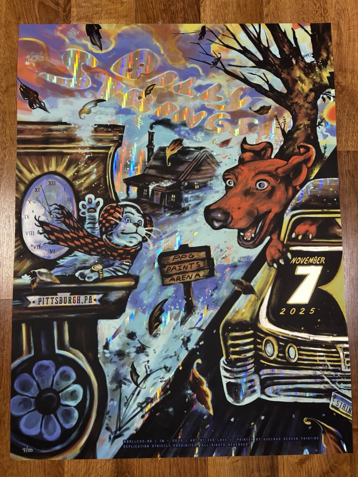 Billy Strings Foil Poster Pittsburgh PA PPG Paints Arena Nov 7 2025 #9/50