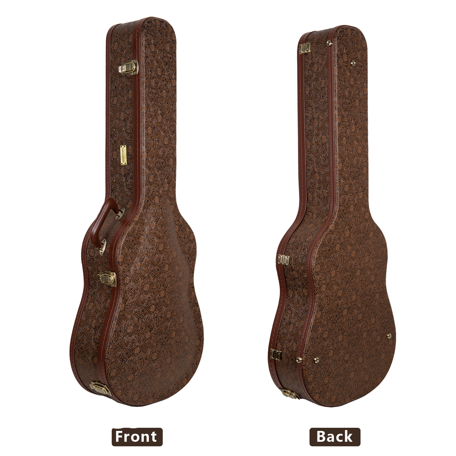 Crossrock Super Jumbo Acoustic Guitar Case for Gibson SJ-200-Blossom Brown