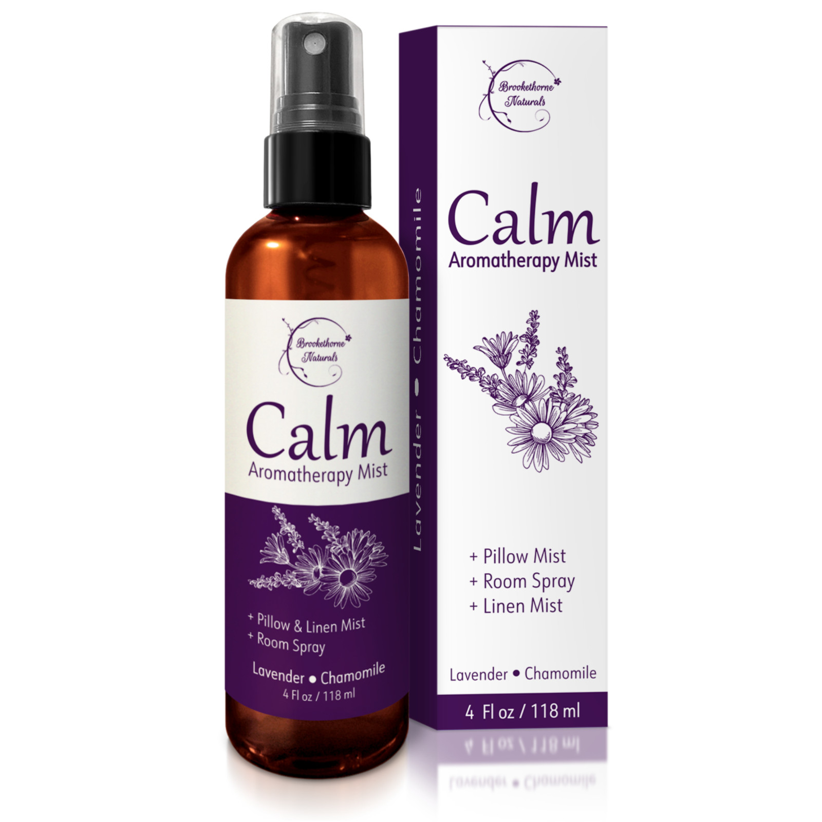 Calm Aromatherapy Spray - Lavender & Chamomile - Room, Linen & Pillow Mist 4oz