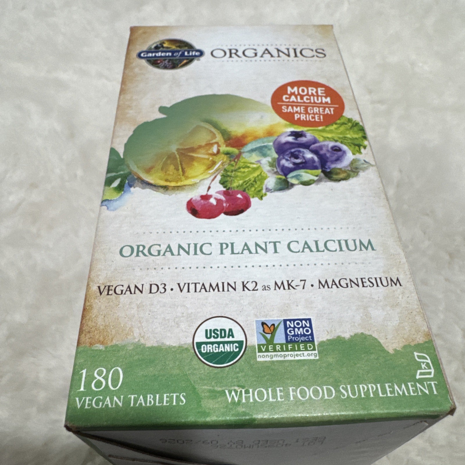 Garden of Life Mykind Organic Plant Calcium 800mg Vegan Tablets - 180 Count
