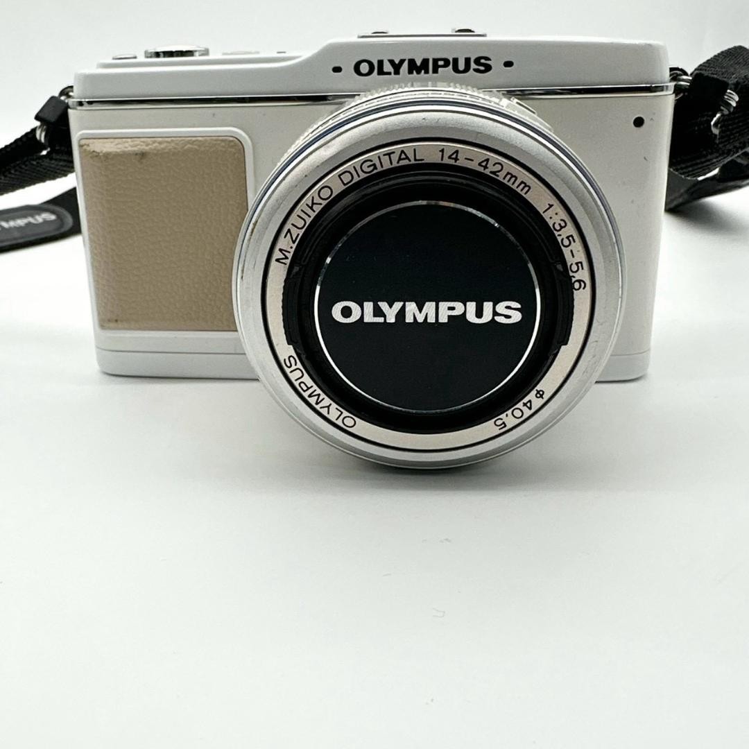 [ Excellent ] Olympus PEN E-P1 12.3MP White M.ZUIKO 14-42mm w/ Battery , Charger