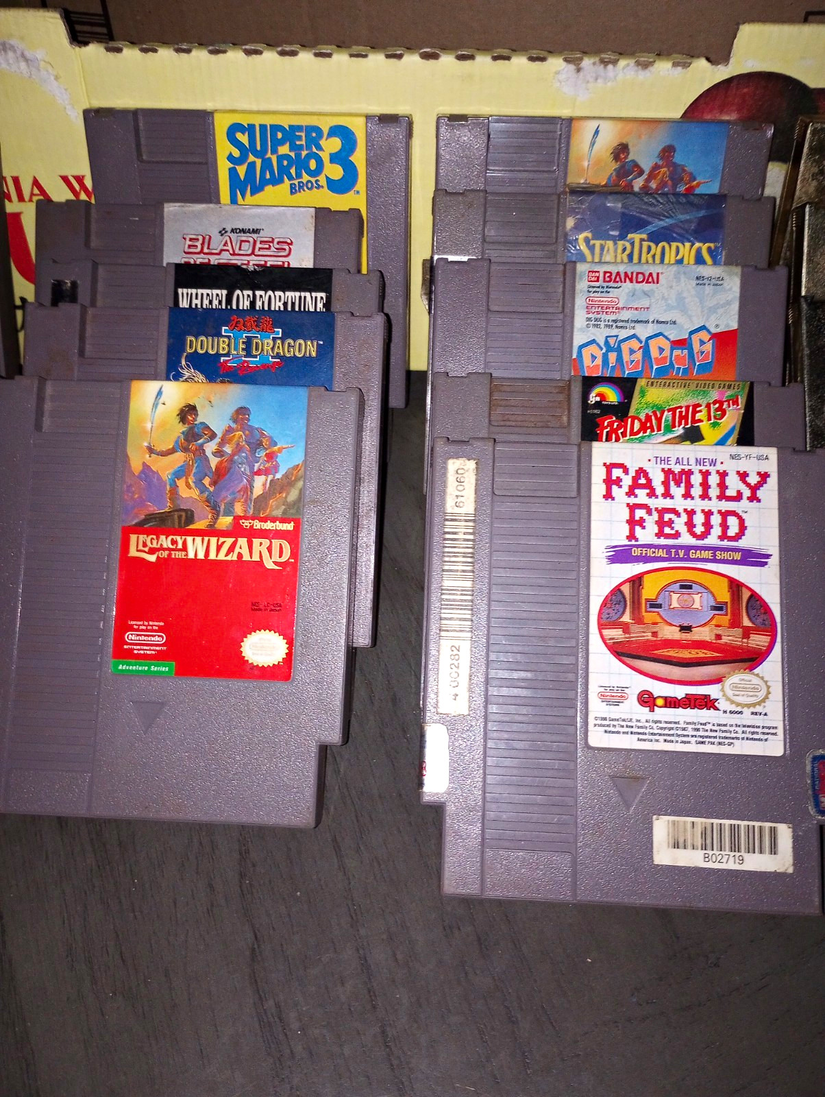 Nintendo NES Game Cartridge Lot - Super Mario Bros 3, Zelda, Duck Hunt