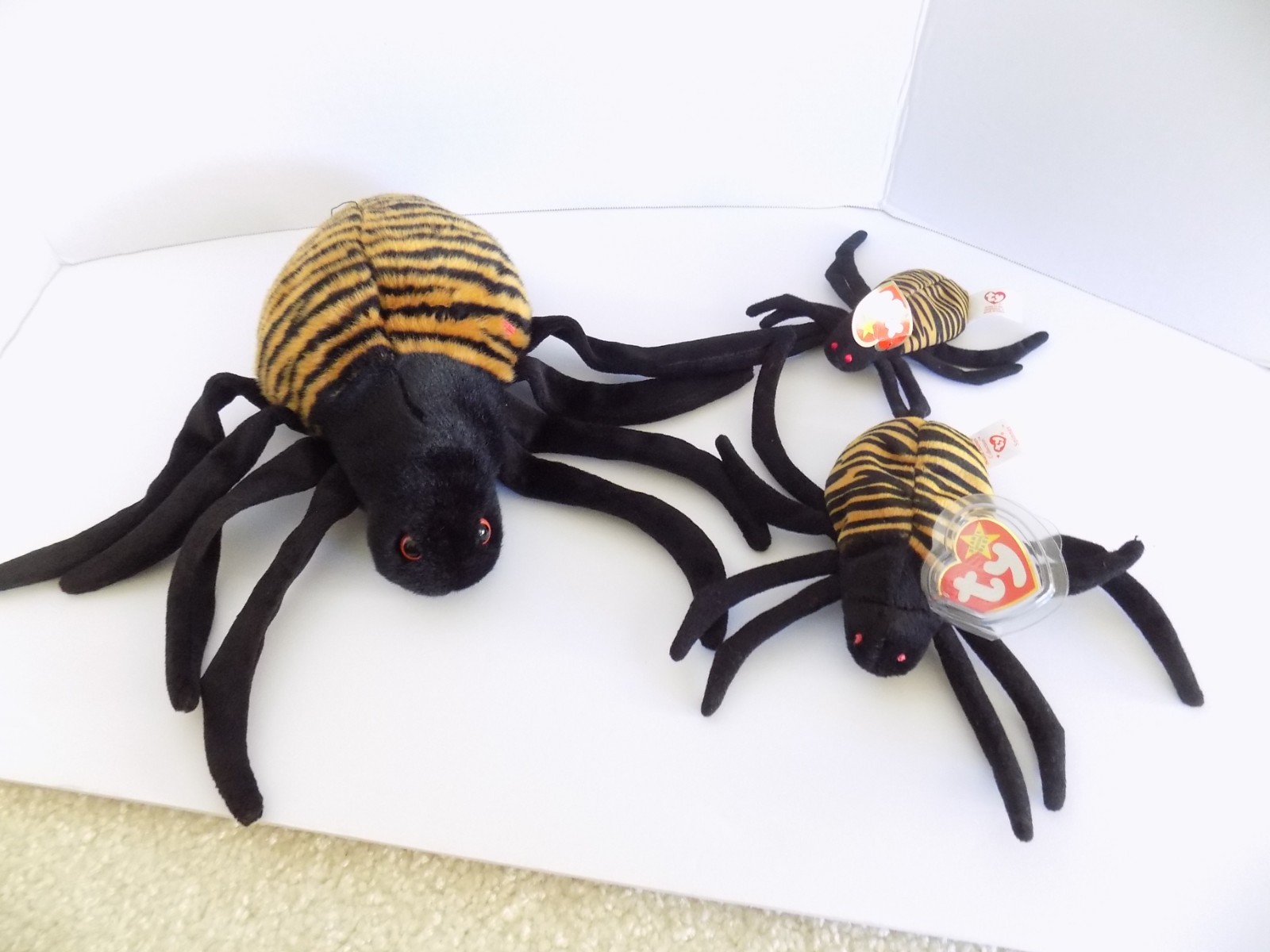 Ty Beanie Spinner Beanie Buddy, also Beanie Baby Spider & Small Spider From McDn Ty Beanie Spinner Beanie Buddy, also Beanie Baby Spider & Small Spider From McDn