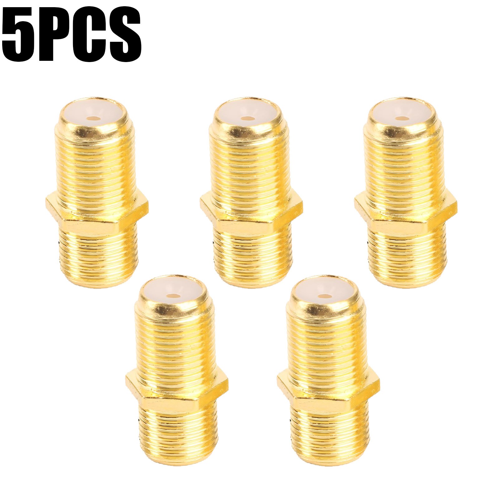 5PCS F Type Coax Coaxial Cable Coupler Female Jack Adapter Connector NEW