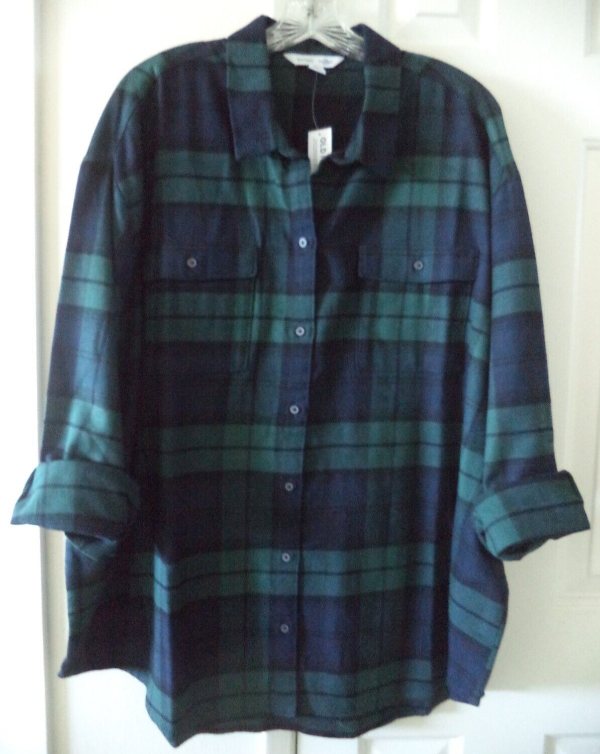 Emerald Forest Green Blue Black Plaid Oversize Flannel Shirt 3XL 4X 24 26 28 3X Emerald Forest Green Blue Black Plaid Oversize Flannel Shirt 3XL 4X 24 26 28 3X