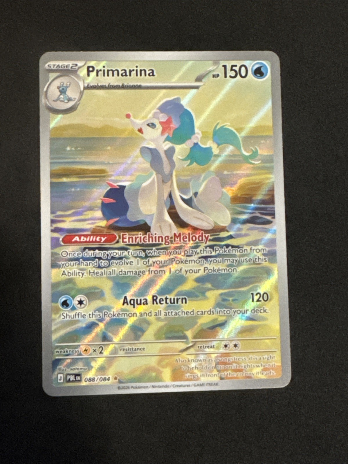 Primarina 088/084 Me05: Pitch Black Holo